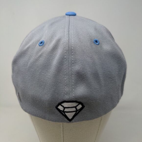 Pacific Headwear Men's Fitted Hat Gray Size L/XL Embroidered Big Logo DS Diamond - Picture 5 of 8